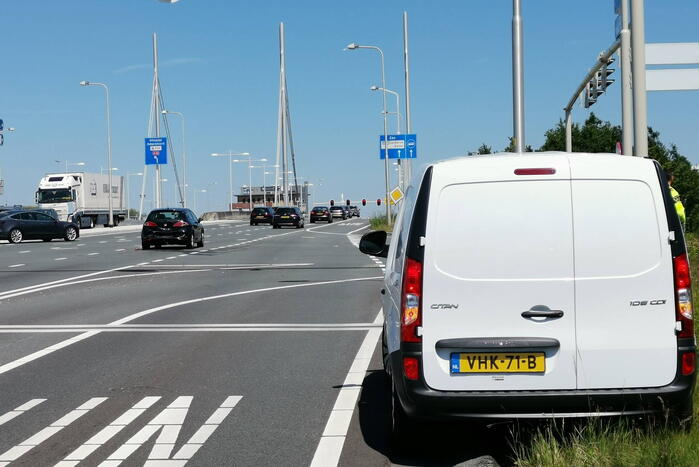 Twee voertuigen betrokken bij kop-staart aanrijding