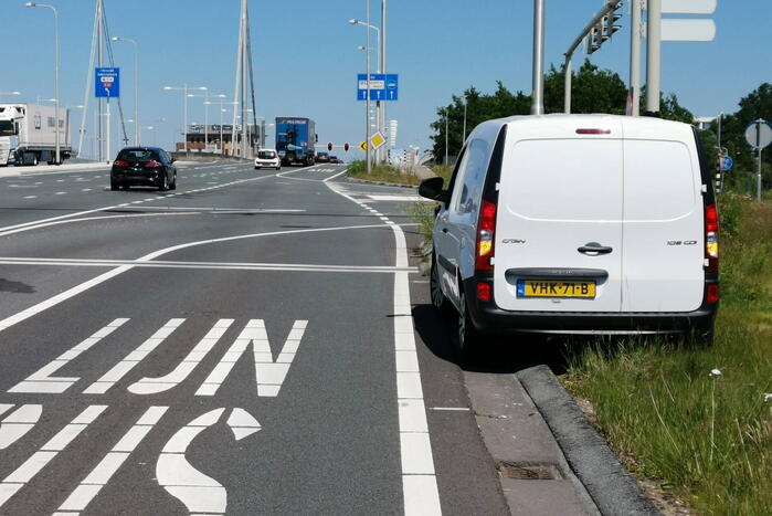 Twee voertuigen betrokken bij kop-staart aanrijding