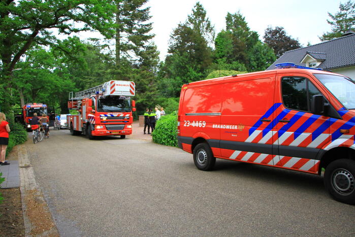 Lichte rookontwikkeling bij brand in woning