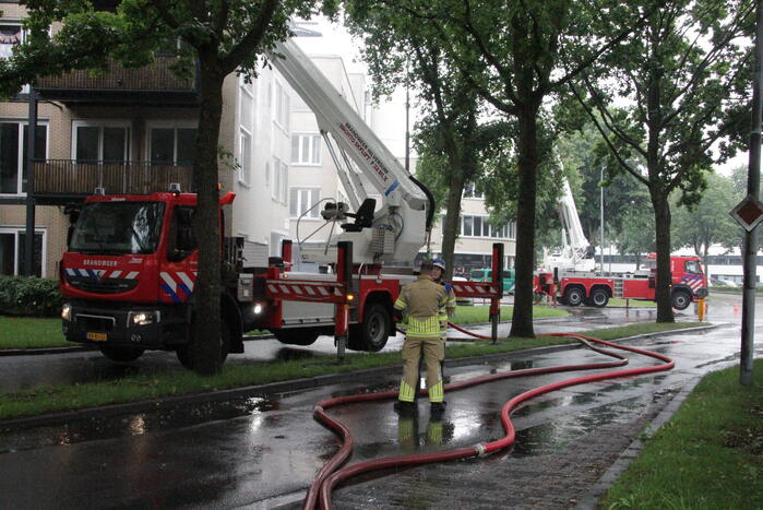 Enorme schade na brand in flatwoning