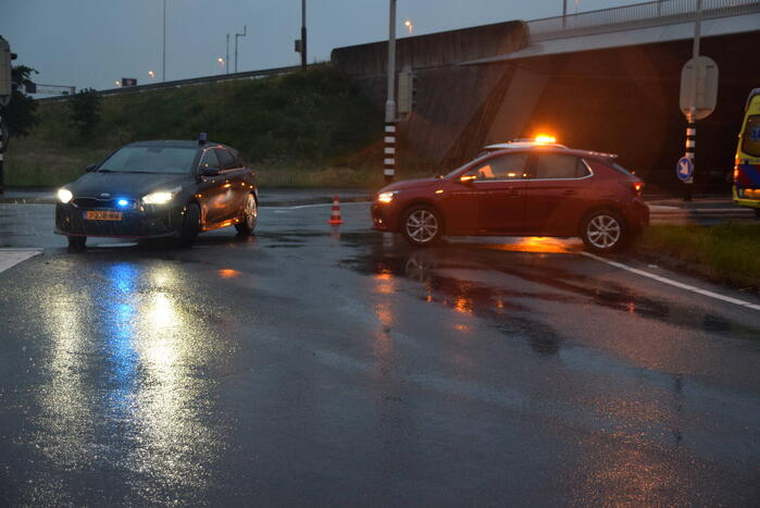 Schade na ongeval op kruising