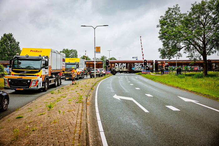 Wagon Ponlijn gekanteld