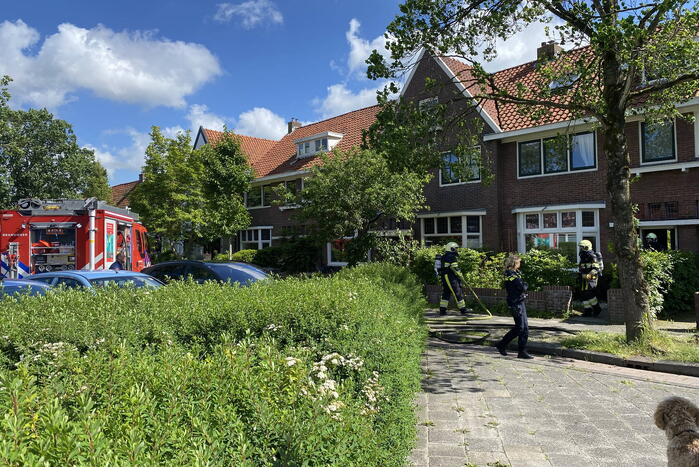 Brand op zolder van woning