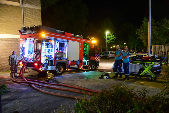 Flat ontruimd na zeer grote brand