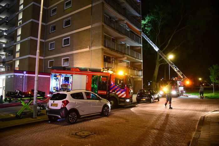 Flat ontruimd na zeer grote brand