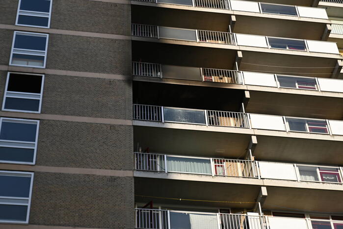Flat ontruimd na zeer grote brand