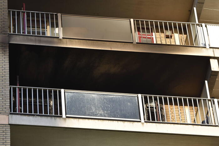 Flat ontruimd na zeer grote brand