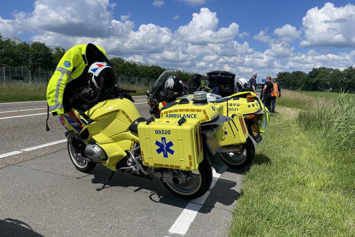 Auto botst op voorganger