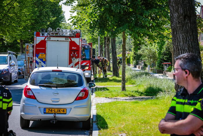 Straat afgezet door gaslekkage