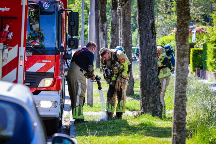 Straat afgezet door gaslekkage