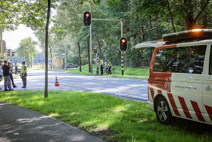 Schade na aanrijding bij stoplicht