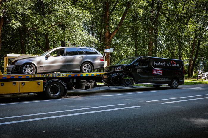 Schade na aanrijding bij stoplicht