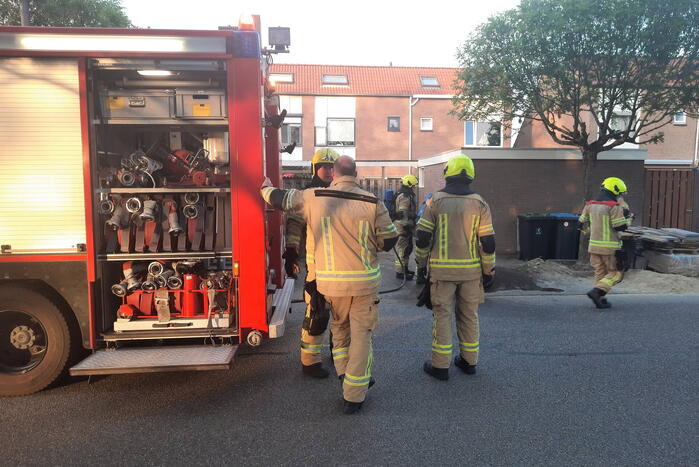 Accu van scooter vat vlam