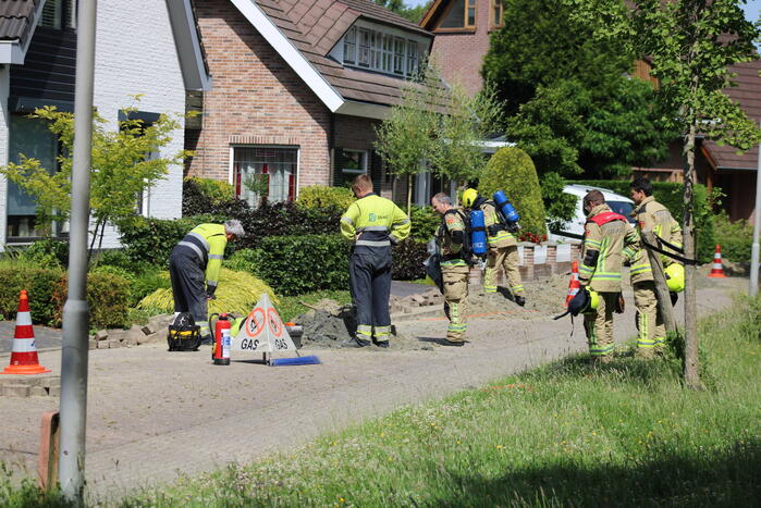 Gaslekkage bij graafwerkzaamheden aanleg glasvezel