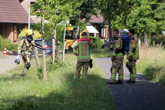 Gaslekkage bij graafwerkzaamheden aanleg glasvezel