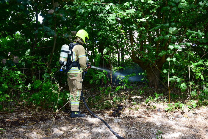 Buitenbrand in de kiem gesmoord