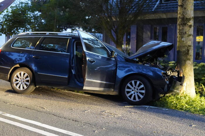 Auto tegen boom
