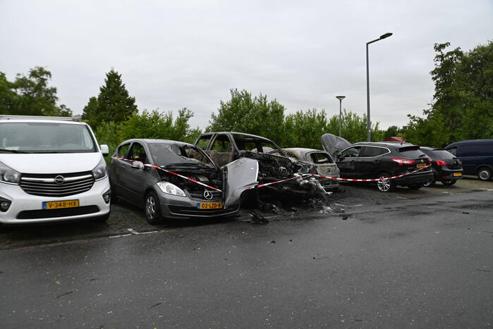 Auto's uitgebrand op parkeerplaats volkstuinvereniging