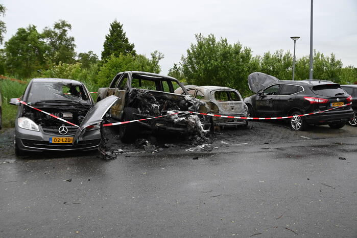 Auto's uitgebrand op parkeerplaats volkstuinvereniging