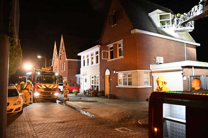Uitslaande brand bij brand in wasdroger