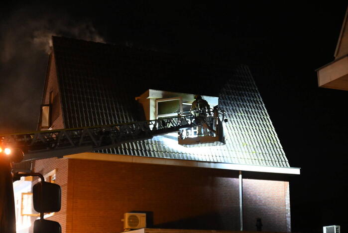 Uitslaande brand bij brand in wasdroger