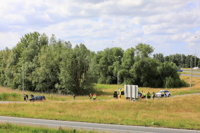 Motorrijder gewond bij ongeval op afrit