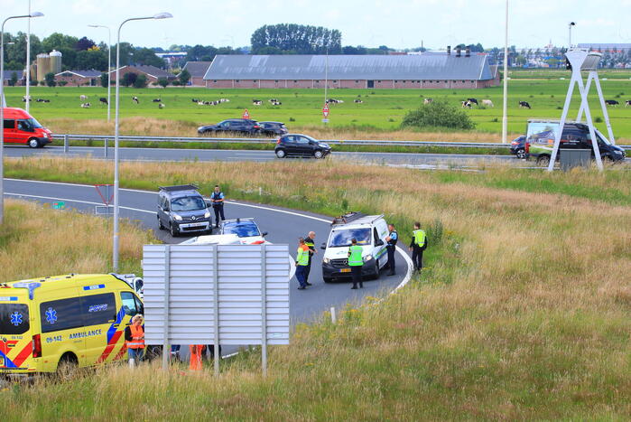 Motorrijder gewond bij ongeval op afrit