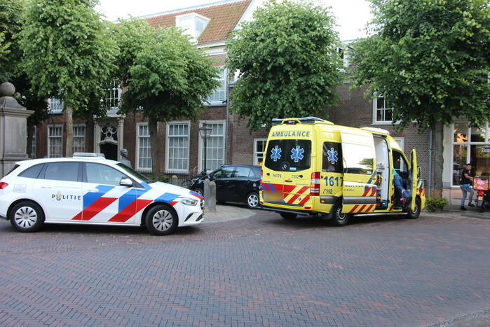 Botsing tussen fietser en bezorgscooter