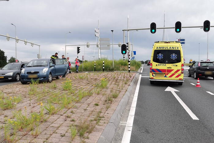 Overstekende fietser aangereden