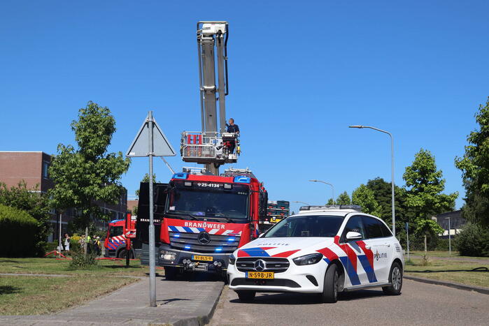 Brand op bovenste verdieping van hoekwoning