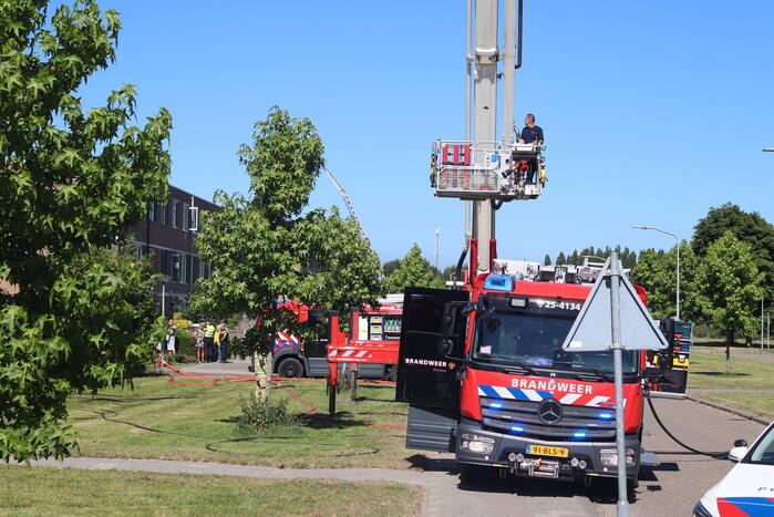 Brand op bovenste verdieping van hoekwoning