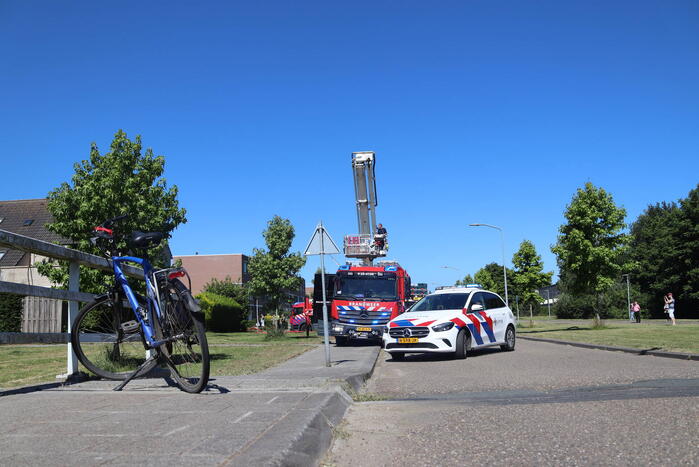 Brand op bovenste verdieping van hoekwoning