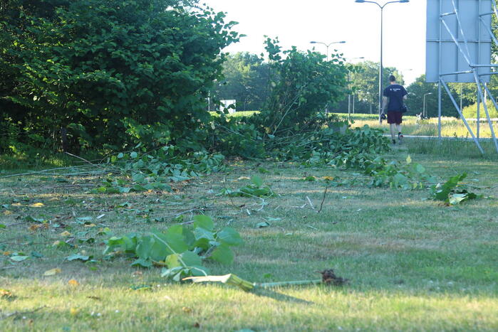 Automobilist raakt van de weg botst tegen tuinhuis