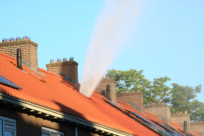 Brand op zolder in rijtjeswoning
