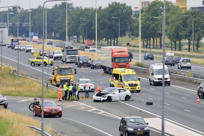 Tesla in de kreukels na botsing