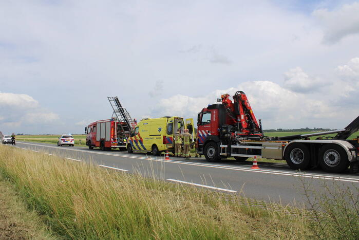 Gewond persoon aangetroffen in weiland