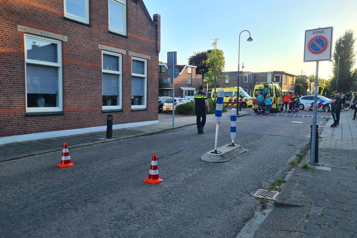 Scooter ten val bij wegversmalling