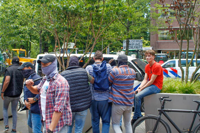 Boeren demonstreren bij de Tweede Kamer
