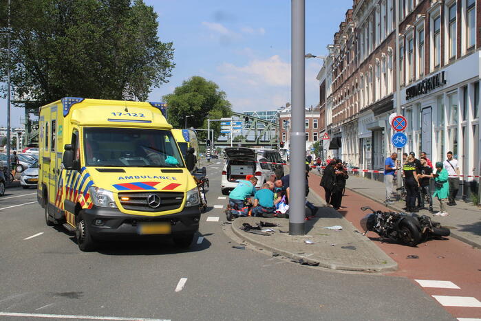 Motorrijder gewond na uitwijkmanoeuvre