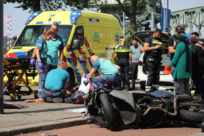Motorrijder gewond na uitwijkmanoeuvre