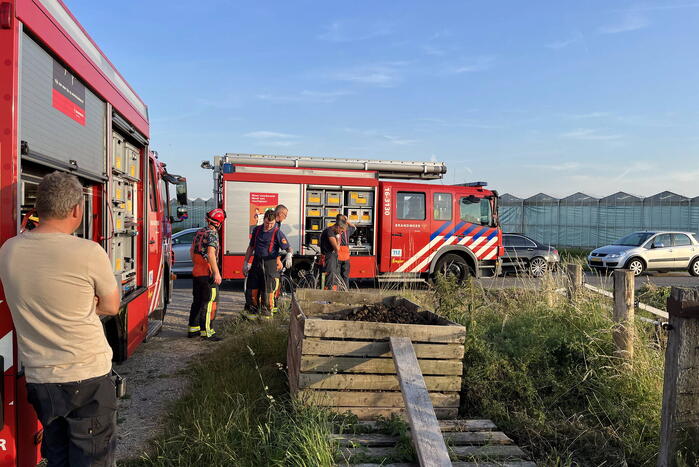 Paard uit sloot gehaald