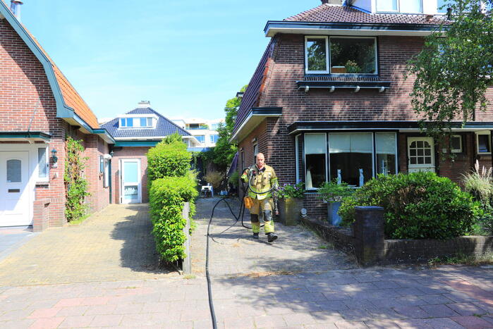Brand in schuur van woning