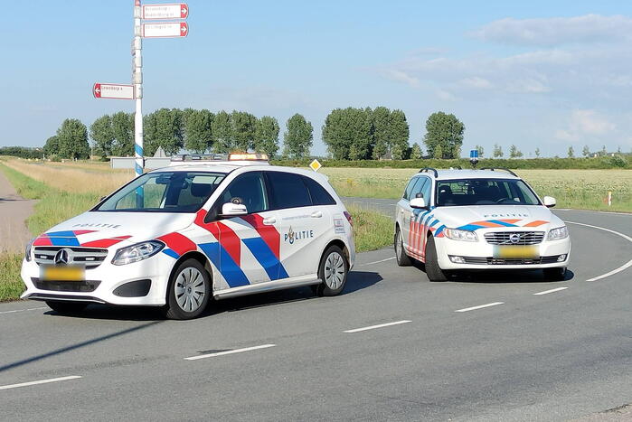 Botsing tussen personenauto en fietser