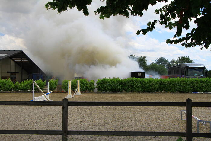 Ontploffingen bij brand in trailers