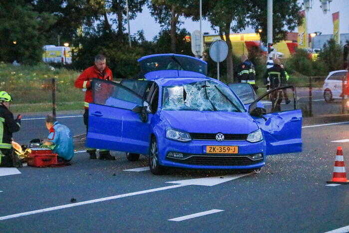 Auto flink beschadigd bij eenzijdig ongeval