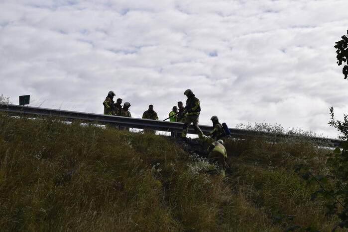 Brandweer blust vrachtwagenband