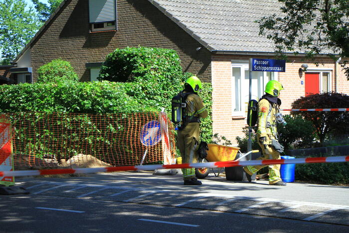 Straat afgezet naar gaslekkage