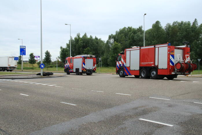 Motor gaat in vlammen op