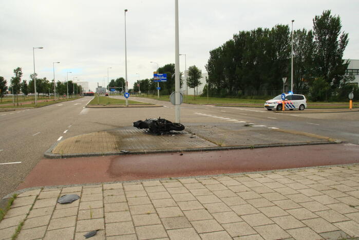 Motor gaat in vlammen op