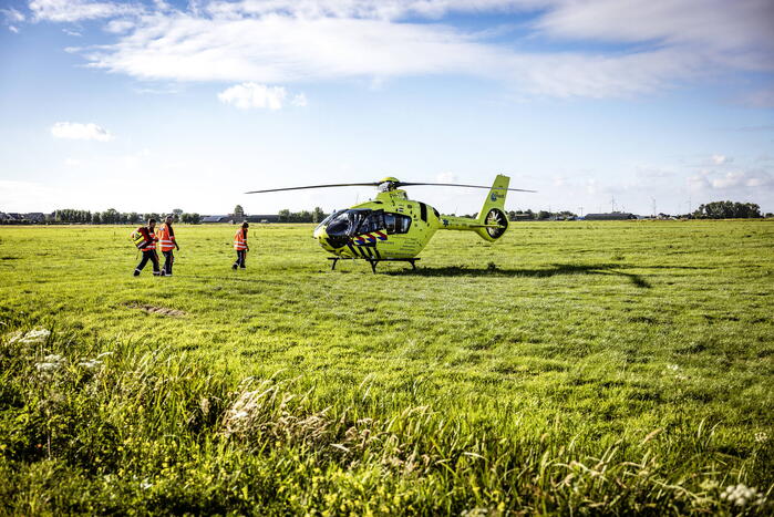 Traumahelikopter landt voor ongeval met kind